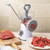 Kinghoff KH 1874 Meat Grinder, Stainless Steel Blades, Fine/Coarse Grinding, Accessories, White/Gray