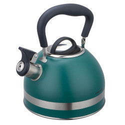 Ceainic cu fluier Kinghoff KH 1855, 1.8 l, Inductie, Maner izolat termic, Verde