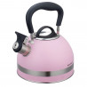 Τσαγιέρα με σφυρίχτρα Kinghoff KH 1856, 1.8 l, Επαγωγή, Θερμομονωμένη λαβή, Ροζ