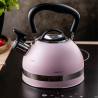 Τσαγιέρα με σφυρίχτρα Kinghoff KH 1856, 1.8 l, Επαγωγή, Θερμομονωμένη λαβή, Ροζ