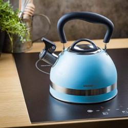 Kinghoff KH 1857 Whistling Kettle, 1.8 L, Induction, Heat-Insulated Handle, Blue