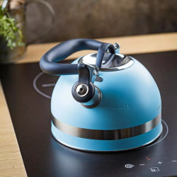Kinghoff KH 1857 Whistling Kettle, 1.8 L, Induction, Heat-Insulated Handle, Blue