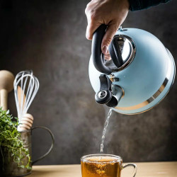 Τσαγιέρα με σφυρίχτρα Kinghoff KH 1857, 1.8 l, Επαγωγή, Θερμομονωμένη λαβή, Μπλε