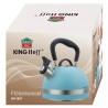 Τσαγιέρα με σφυρίχτρα Kinghoff KH 1857, 1.8 l, Επαγωγή, Θερμομονωμένη λαβή, Μπλε