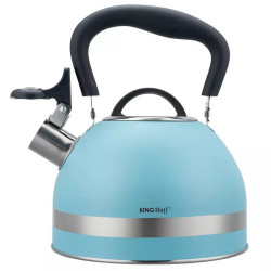 Kinghoff KH 1857 Whistling Kettle, 1.8 L, Induction, Heat-Insulated Handle, Blue