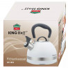 Τσαγιέρα με σφυρίχτρα Kinghoff KH 1852, 1.8 l, Επαγωγή, Θερμομονωμένη λαβή, Λευκό