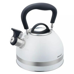 Τσαγιέρα με σφυρίχτρα Kinghoff KH 1852, 1.8 l, Επαγωγή, Θερμομονωμένη λαβή, Λευκό