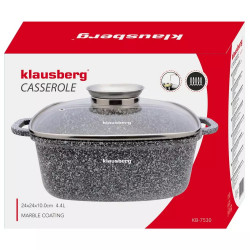 Κουζίνα Klausberg KB 7530, 4.4 l, γυάλινο καπάκι, μαρμάρινο φινίρισμα, επαγωγική, γκρι