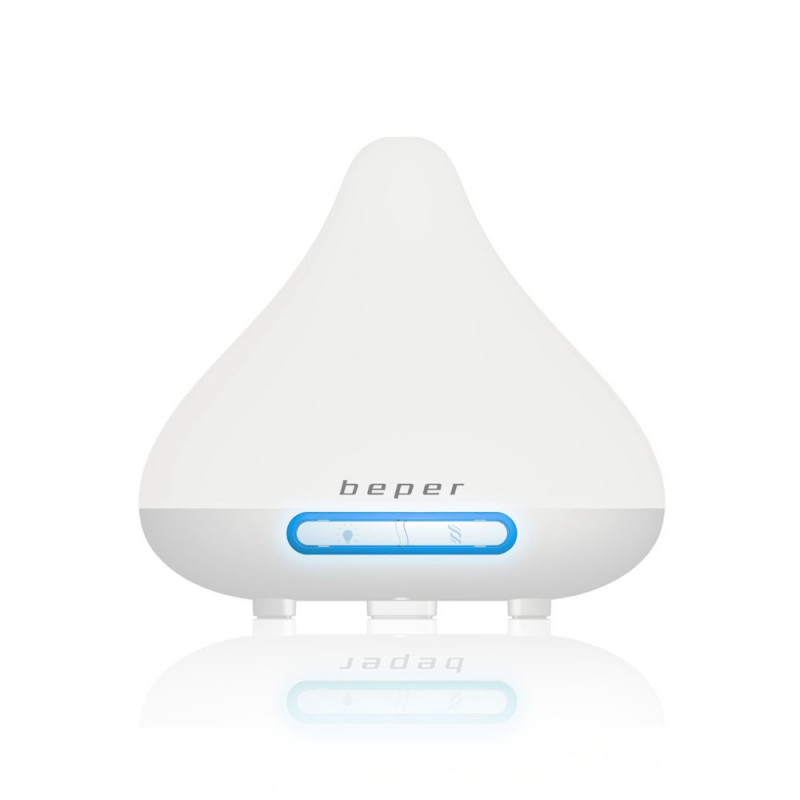 Beper 70.402 Aroma Diffuser, 15.6 W, 140 ml, 2 speed settings, LED light, 7 colors, White