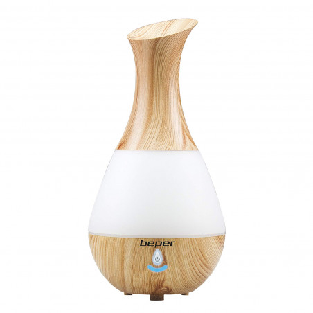 Beper 70.405 Aroma Diffuser, 4 W, 235 ml, Suitable for essential oils, LED light, 7 colors, Wooden