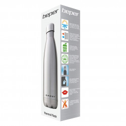 Beper BI.505 Insulated Bottle, 500 ml, Double-walled, BPA-free, Stainless Steel