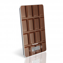 Beper P102BIL002 Kitchen Scale, Up to 5 kg, g/lb, LCD Display, TAPA, Auto Shut-Off, Brown