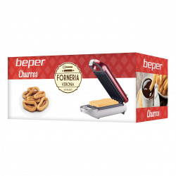 Συσκευή Παρασκευής Churros Beper BT.600Y, 700W, 4 churros, Αντικολλητική επίστρωση, Κόκκινο