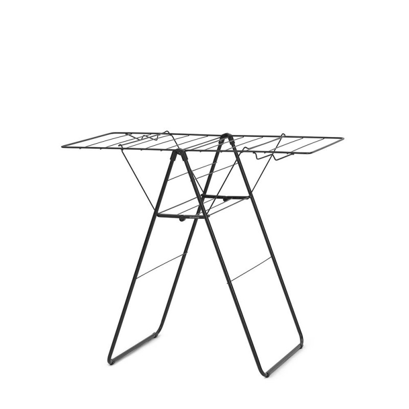 Brabantia Hangon 1004162 Clothes Dryer, 15 m, 4 Hangers, Adjustable, Child Lock, Black