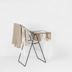 Brabantia Hangon 1004162 Clothes Dryer, 15 m, 4 Hangers, Adjustable, Child Lock, Black