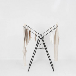 Brabantia Hangon 1004162 Clothes Dryer, 15 m, 4 Hangers, Adjustable, Child Lock, Black