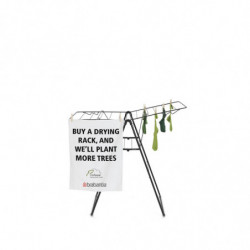 Brabantia Hangon 1004162 Clothes Dryer, 15 m, 4 Hangers, Adjustable, Child Lock, Black