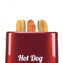 Μηχανή hot dog Beper BT.150Y, 750W, 2 hotdogs, 5 στάδια, αφαιρούμενη θήκη για ψίχουλα, Κόκκινο