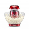 Beper P101CUD052 Forrólevegős popcorn gép, 1200W, 80 g kukoricáig, beépített tál, piros színű