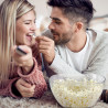 Beper P101CUD052 Forrólevegős popcorn gép, 1200W, 80 g kukoricáig, beépített tál, piros színű