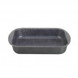Tava de copt Oliver Voltz OV51222N30S, 30 cm, Finisaj marmura, Dreptunghiulara, Negru