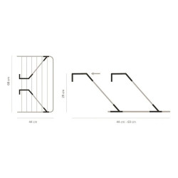 Brabantia 90300178 Hanging Rack, 4.5 m, For walls up to 11 cm thick, Foldable arms, Stainless steel