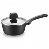 Касерола с капак Royalty Line RL-FSN18, 18 см, 1.8 л, Гранитно покритие, Индукция, Черен
