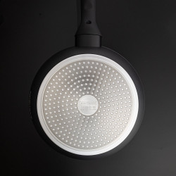 Κατσαρόλα με καπάκι Royalty Line FSN18, 18 cm, 1,8 l, Φινίρισμα από γρανίτη, επαγωγική, Μαύρο