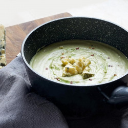 Κατσαρόλα με καπάκι Royalty Line FSN18, 18 cm, 1,8 l, Φινίρισμα από γρανίτη, επαγωγική, Μαύρο