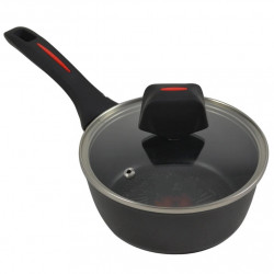 Κατσαρόλα με καπάκι Royalty Line FSN18, 18 cm, 1,8 l, Φινίρισμα από γρανίτη, επαγωγική, Μαύρο