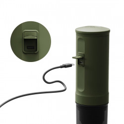 Еspressor portabil Outin Nano Forest Green, 12/24 V, 7500mAh, 20bar, 80ml, Incarcare USB, Cafea macinata si capsule, Verde