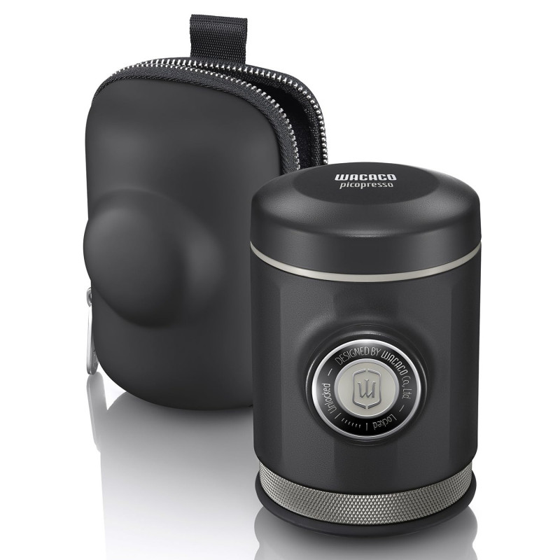 Wacaco Picopresso Portable Handheld Espresso Machine, No Refilling Required, 80 ml, 18 bar, Open-Port Filter, Black