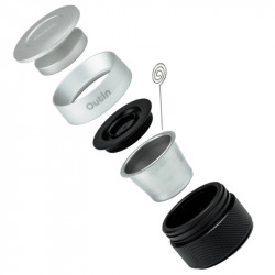 Set of 5 accessories for the Nano Basket Plus double espresso maker, Stainless Steel, BPA-Free, Black
