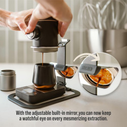 Wacaco Picopresso Coffee Machine Stand, Sturdy stainless steel body, Built-in mirror, Black