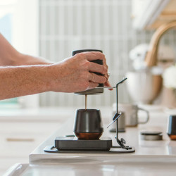 Wacaco Picopresso Coffee Machine Stand, Sturdy stainless steel body, Built-in mirror, Black