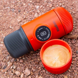 Wacaco Nanopresso Lava Red Portable Espresso Machine, 18 bar, 80 ml, For ground coffee, No charging or batteries required, Carrying case, Red
