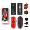 Преносима еспресо машина Wacaco Nanopresso Lava Red, 18bar, 80 мл, За мляно кафе, Без необходимост от зареждане и батерии, Калъфче, Червен