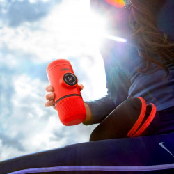 Wacaco Nanopresso Lava Red Portable Espresso Machine, 18 bar, 80 ml, For ground coffee, No charging or batteries required, Carrying case, Red