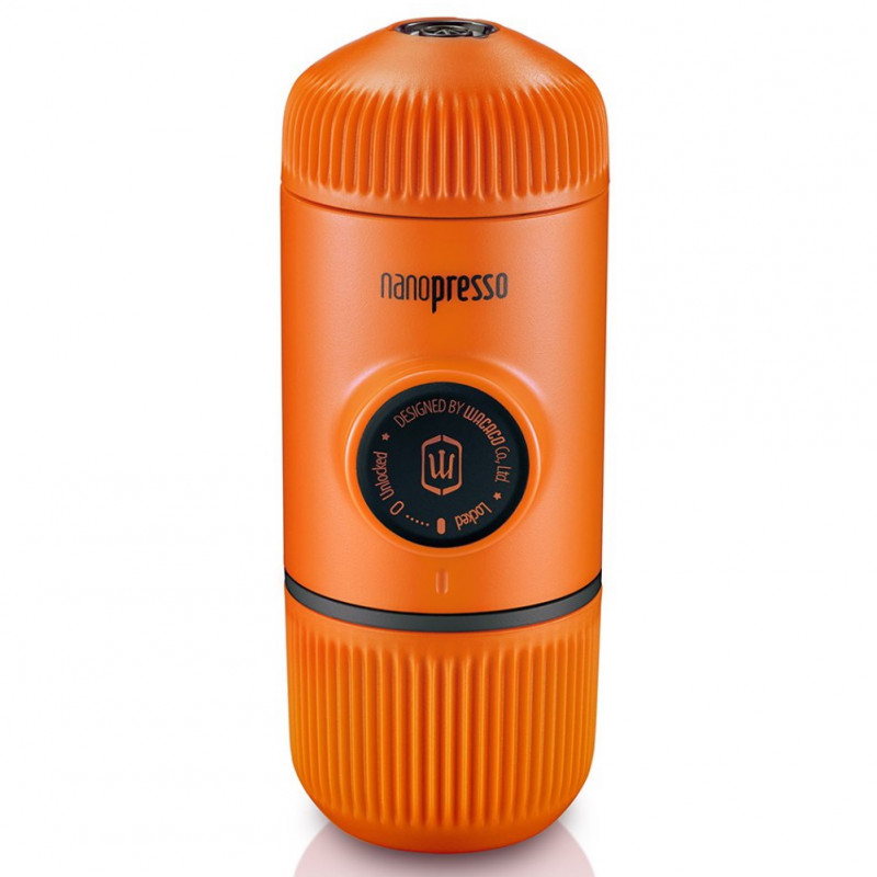 Φορητή μηχανή εσπρέσο Wacaco Nanopresso Orange Patrol, 18bar, 80 ml, Για αλεσμένο καφέ, Δεν χρειάζεται φόρτιση ή μπαταρίες, Πορτοκαλί