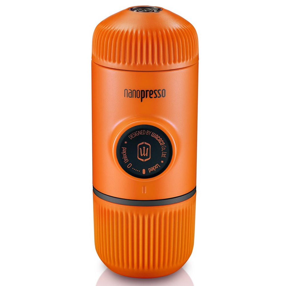 Преносима еспресо машина Wacaco Nanopresso Orange Patrol, 18bar, 80 мл, За мляно кафе, Без необходимост от зареждане и батерии, Оранжев