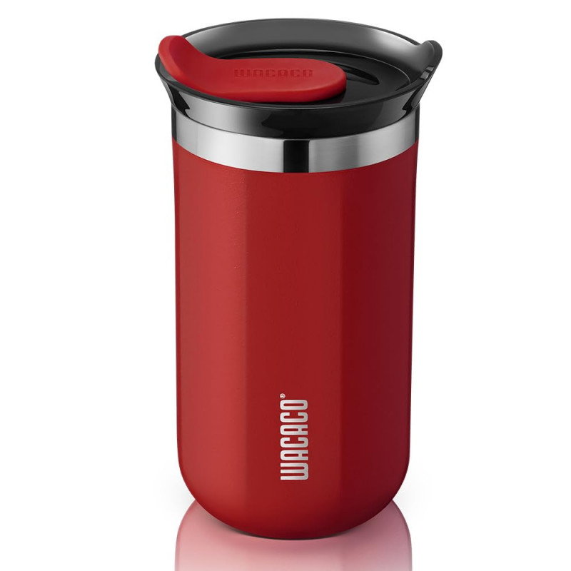 Wacaco Octaroma Lungo Carmine Red Insulated Mug, 300 ml, Vacuum-Insulated, Double-Walled, BPA-Free, Red