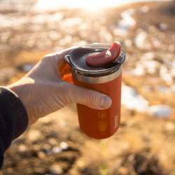 Вакуумно изолирана термо чаша Wacaco Octaroma Lungo Carmine Red, 300ml, Двойна стена, Непропусклив капак, Червен