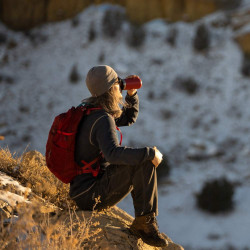 Wacaco Octaroma Lungo Carmine Red Insulated Mug, 300 ml, Vacuum-Insulated, Double-Walled, BPA-Free, Red