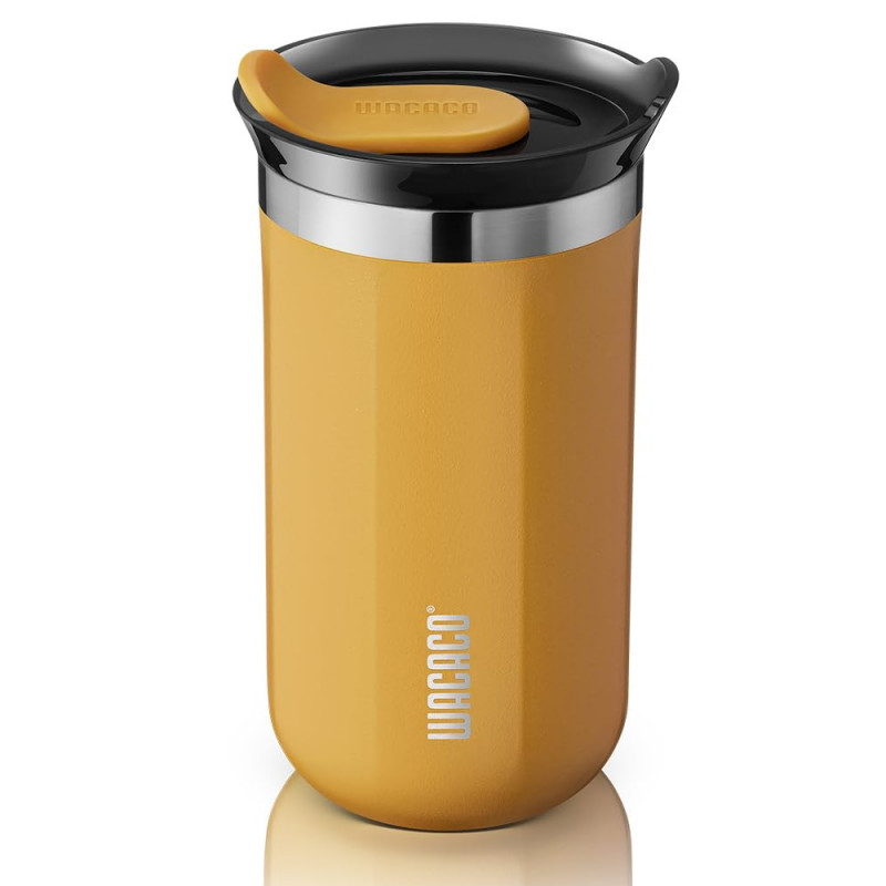 Θερμός Ποτήρι Wacaco Octaroma Lungo Amber Yellow, 300ml, με μόνωση σε κενό, Διπλό τοίχωμα, Χωρίς BPA, Κίτρινο