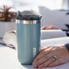 Wacaco Octaroma Lungo Cadet Blue Insulated Mug, 300 ml, Vacuum-Insulated, Double-Walled, BPA-Free, Blue