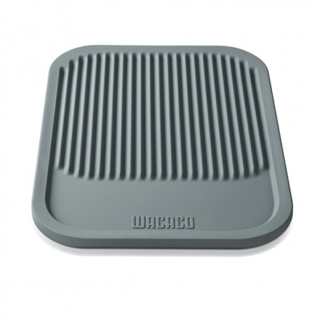 Wacaco S Drying and Tamping Mat, Silicone, Smooth and Ribbed Surface, BPA-Free, Gray
