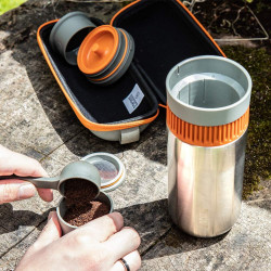 Protective Case for Wacaco Pipamoka, EVA, Shock-Resistant, Gray/Orange