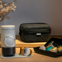 Protective Case for Wacaco Minipresso NS2 Espresso Machine, Shock-Resistant, Water-Resistant, Accessories, Black