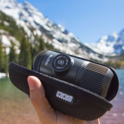 Wacaco Nanopresso Black Portable Espresso Machine, 18 bar, 80 ml, For ground coffee, No charging or batteries required, Carrying case, Black