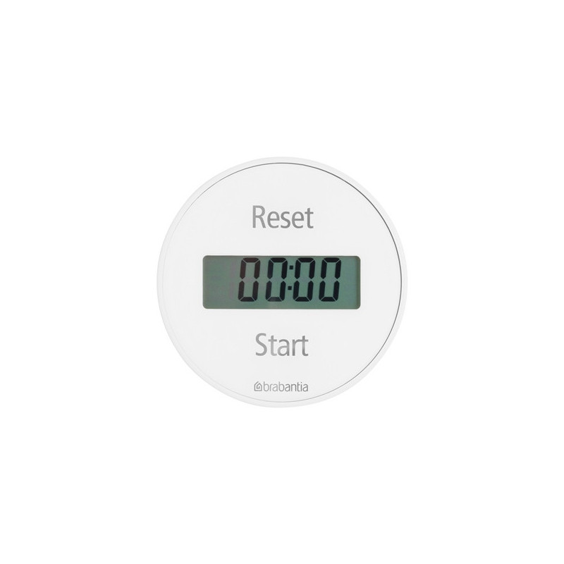 Brabantia Kitchen Timer 107787, Digital Display, Magnet, Stopwatch, White